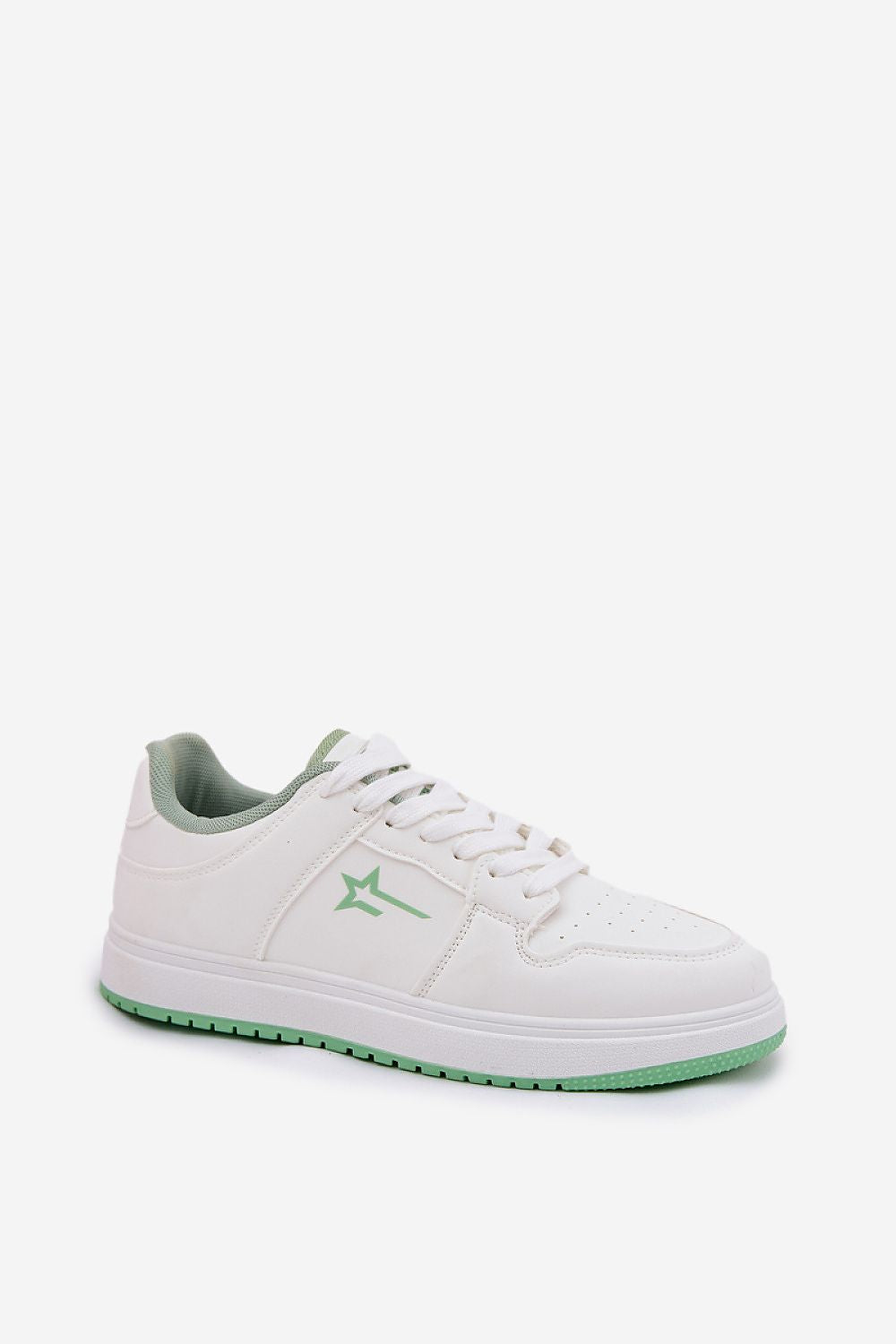 white sport shoes alternate angle