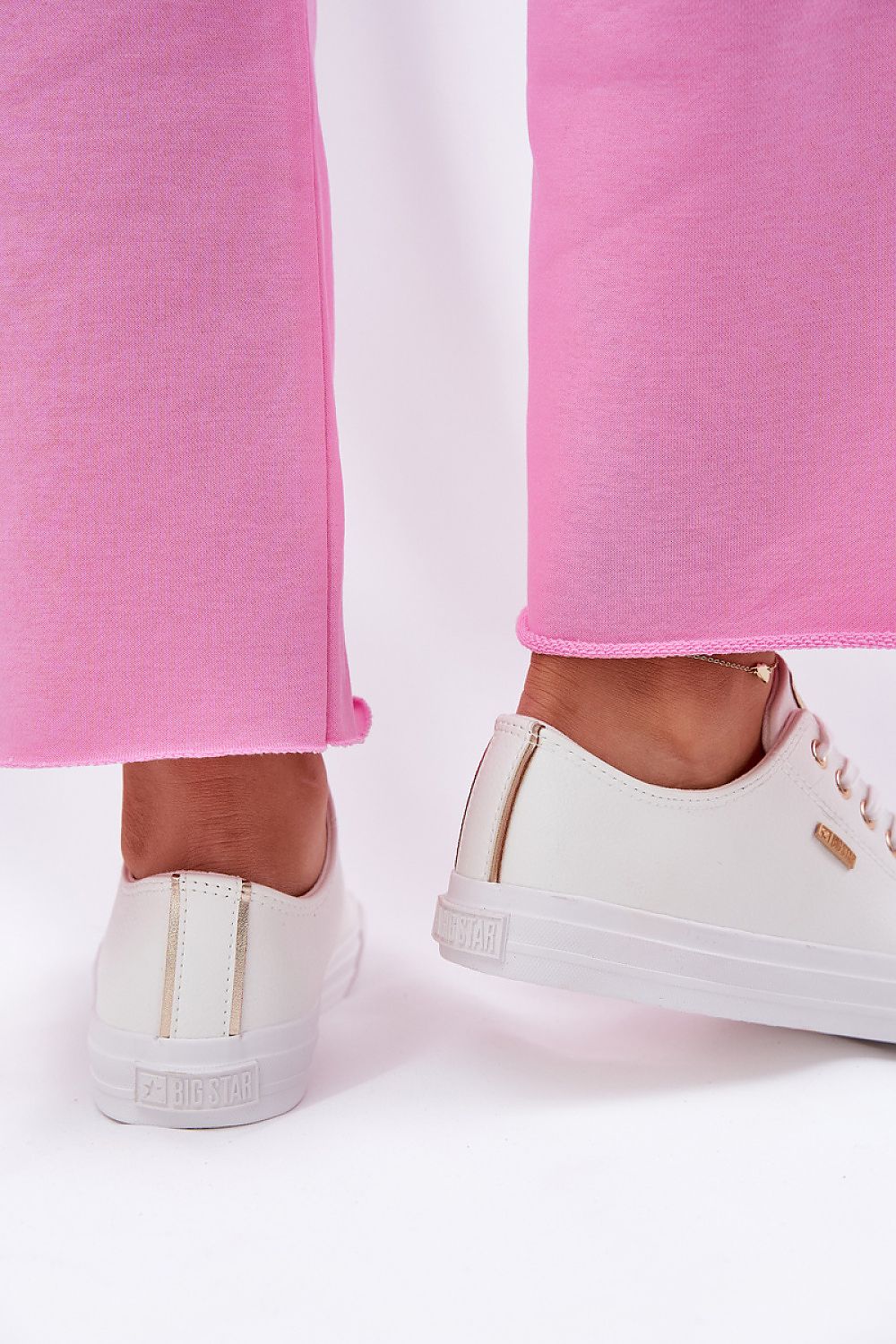 white sneakers detail view