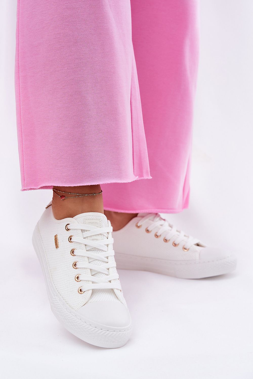 white sneakers front view