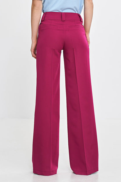 pink belted vivid pink belted trousers for women - elegant wide-leg design & comfortable fit view 8