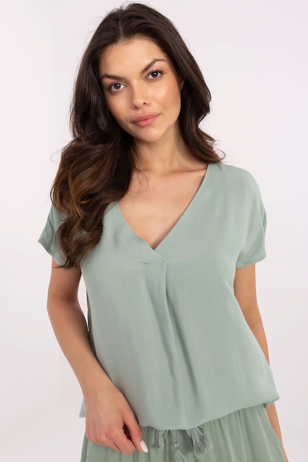 Women's Black and Green Blouse view 8