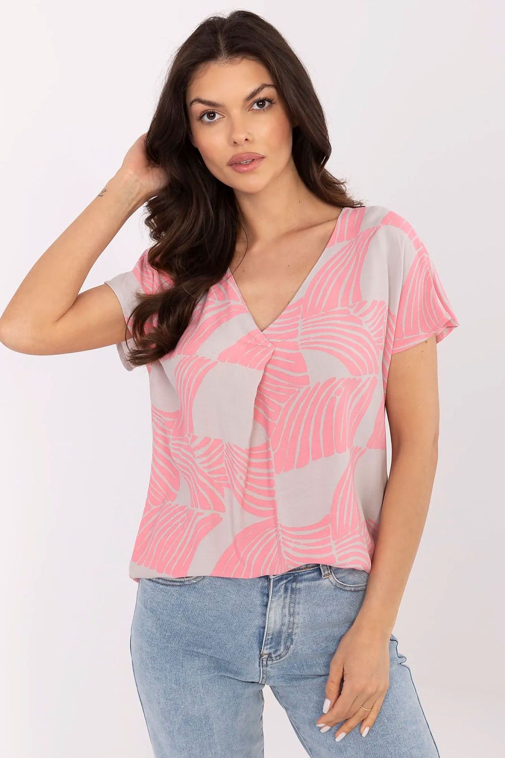 Women's Pink and Black Blouse view 8
