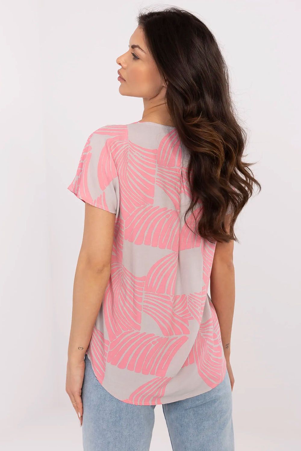 Women's Pink and Black Blouse view 10