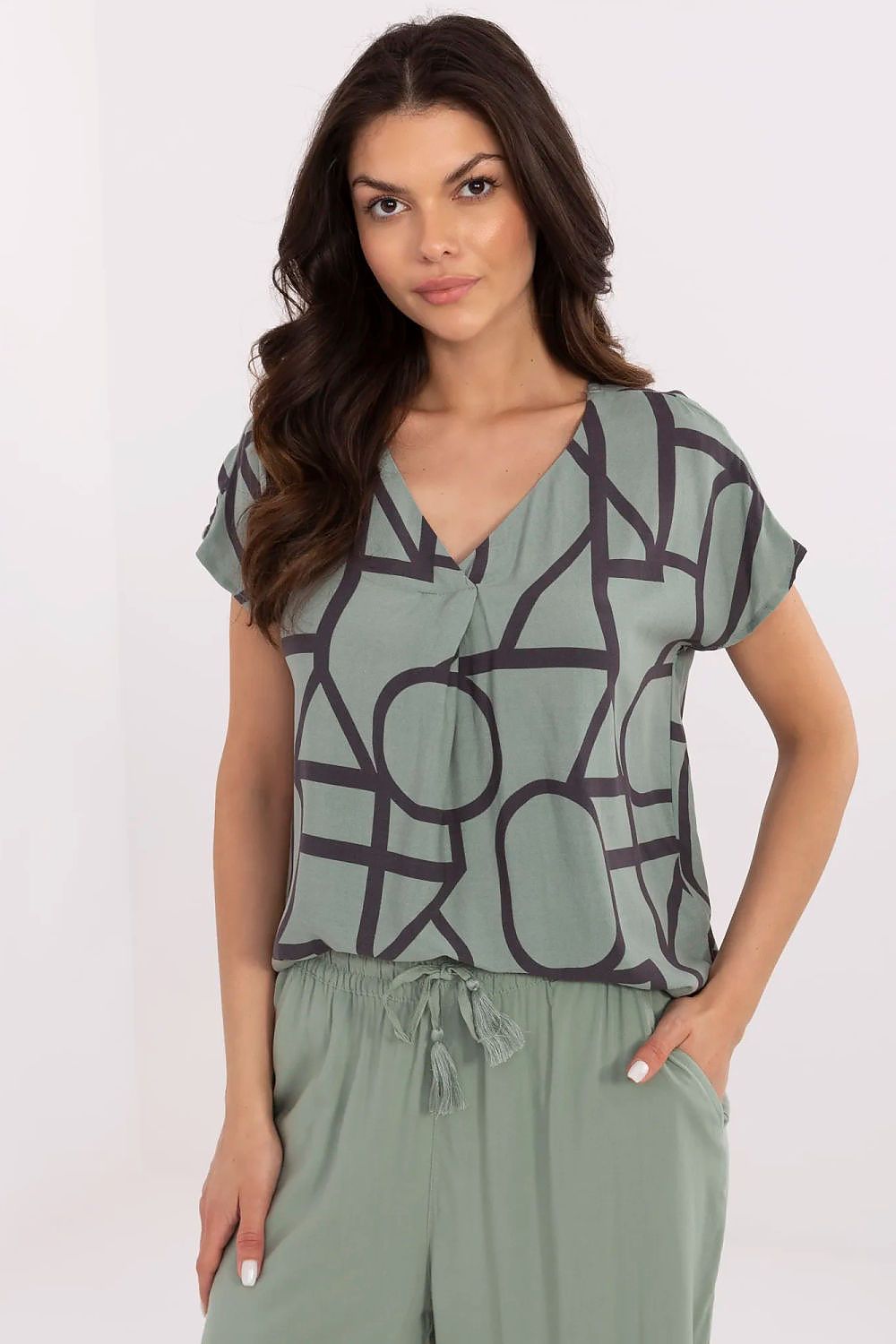 Women's Pink and Black Blouse view 11