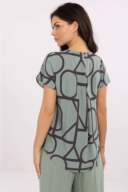Women's Pink and Black Blouse view 13