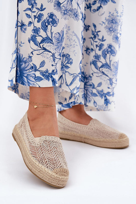 beige espadrille front view