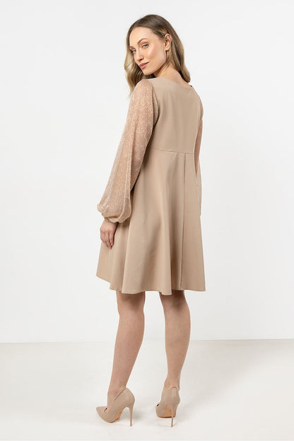 navy blue tulle evening dress view 7