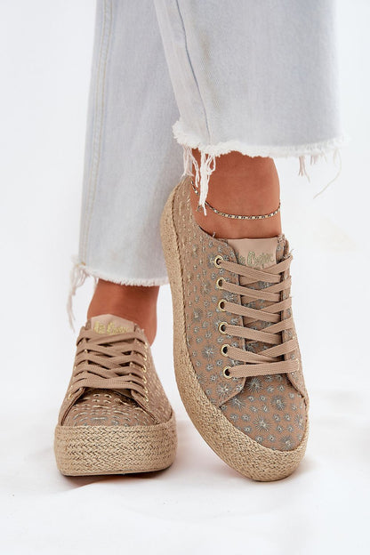 beige sneakers front view