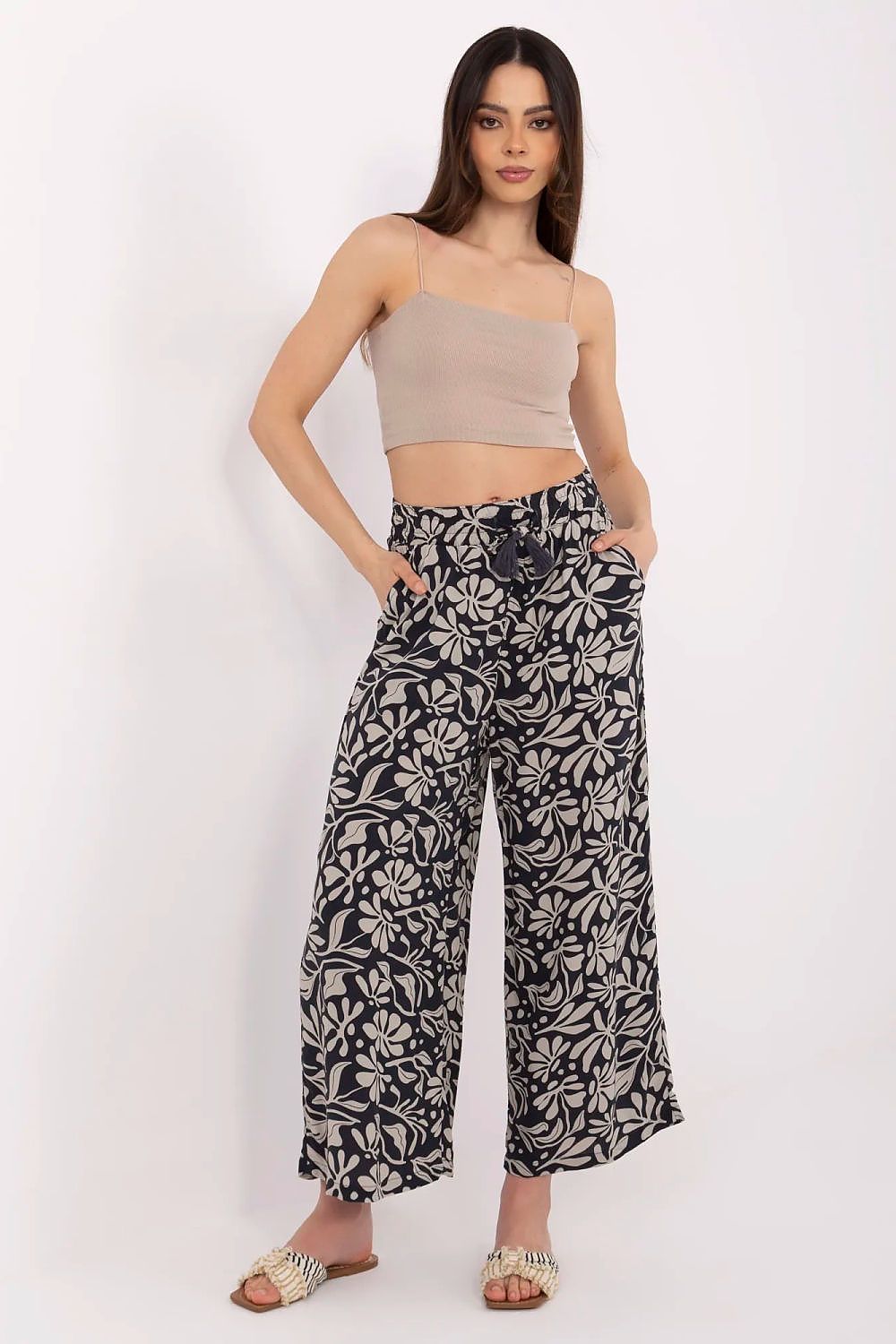 Women's Green, Black, and Blue Women Trousers view 10
