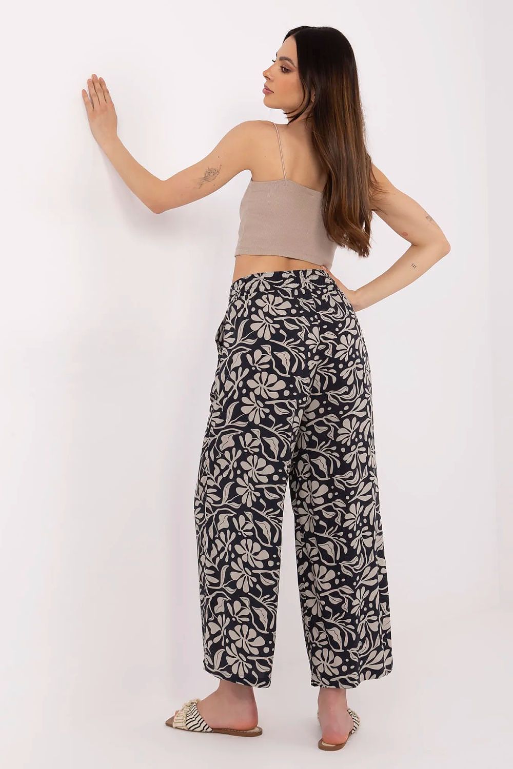 Women's Green, Black, and Blue Women Trousers view 12