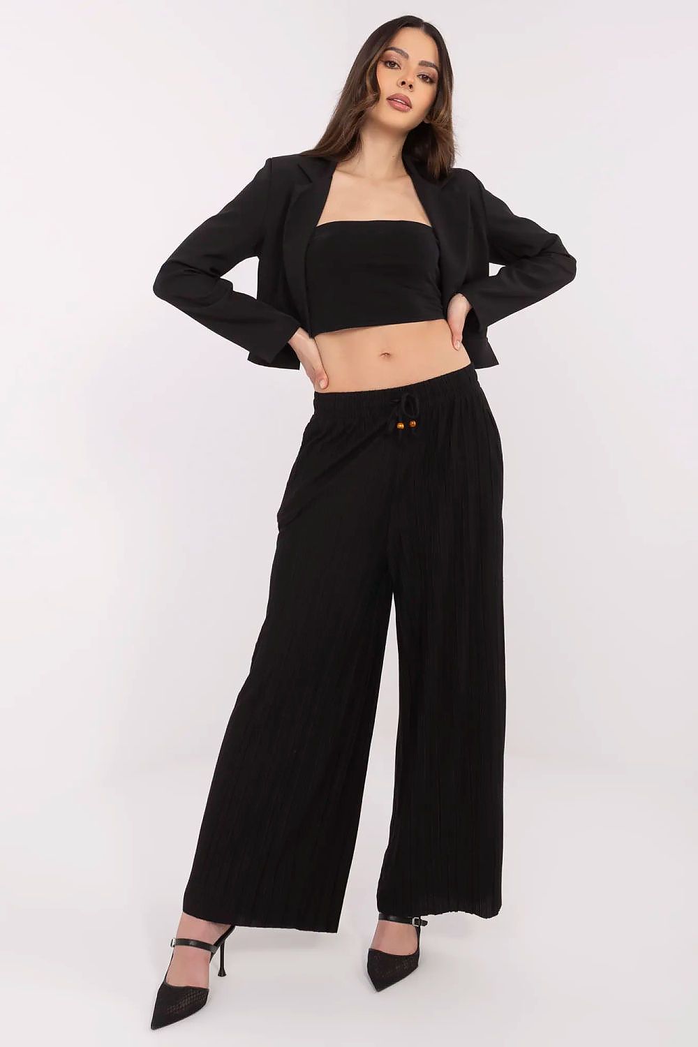 Women's Navy Blue, Beige, and Black Jeans view 8