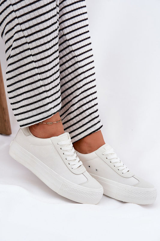 white sneakers front view