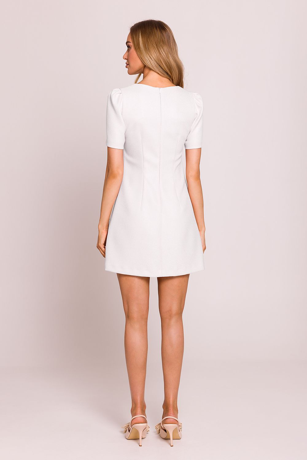 pink lace mini day dress view 15