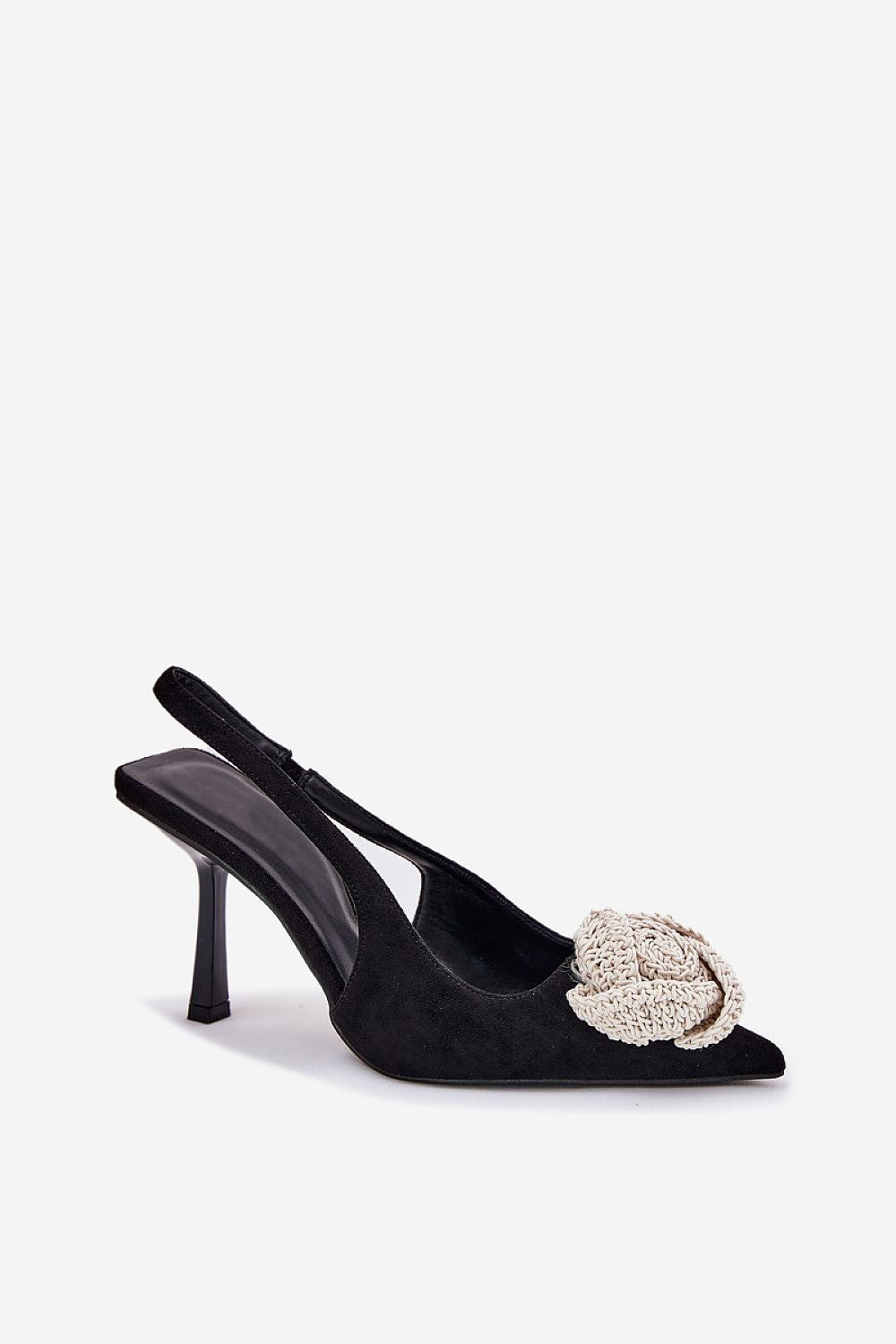 black mini high heels alternate angle