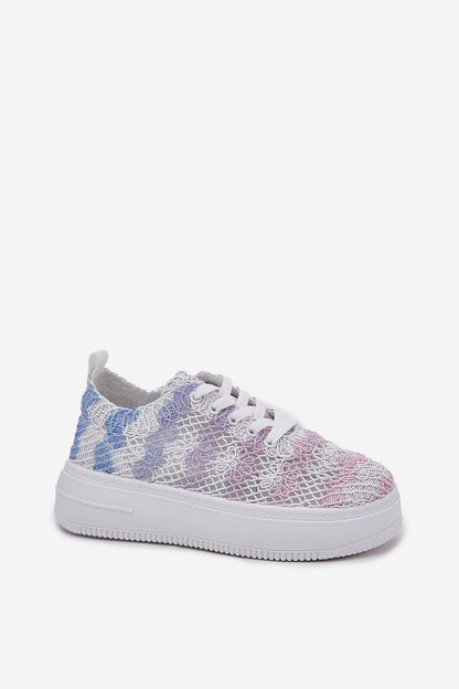 multicolor lace sport shoes alternate angle