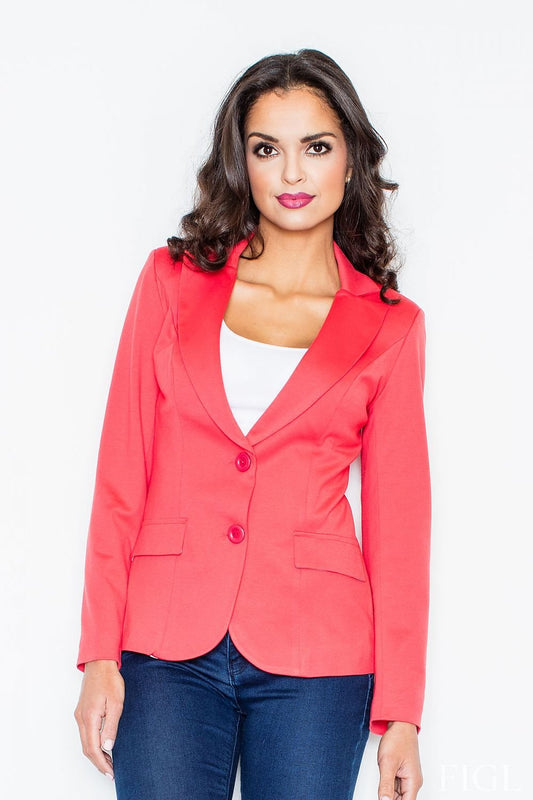 elegant red jacket for a bold style – versatile, fashion-forward outerwear front view