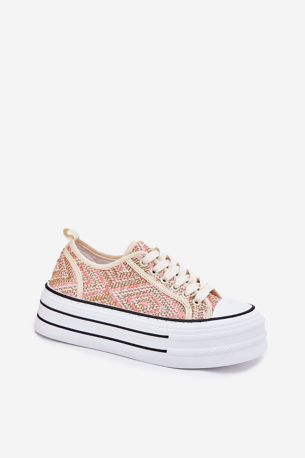 pink lace sneakers alternate angle