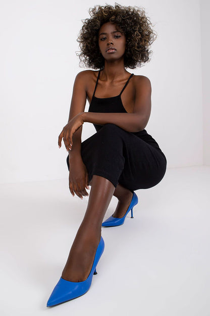 blue ribbed pencil day dress view 6