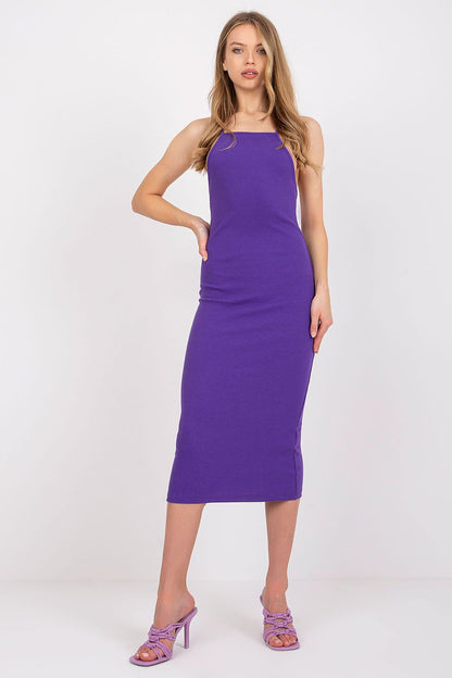 blue ribbed pencil day dress view 7