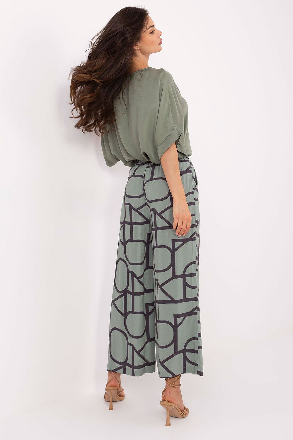 Women's Green, Black, and Blue Women Trousers view 21