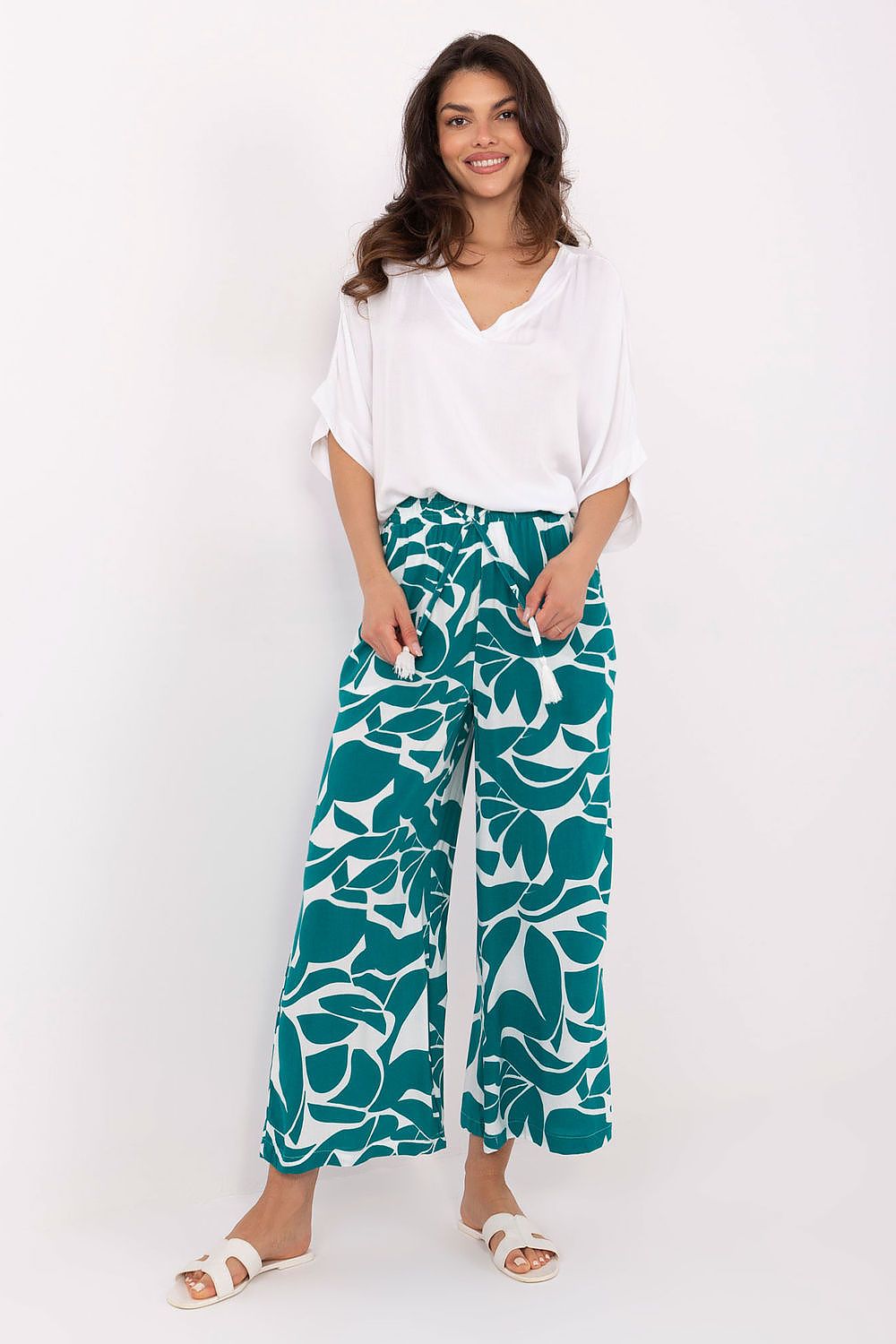 Women's Green, Black, and Blue Women Trousers view 28