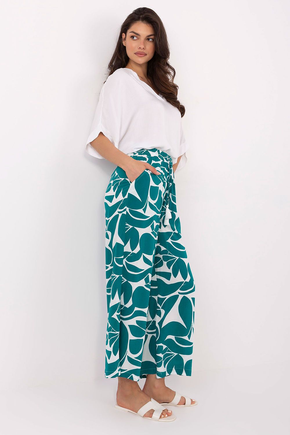 Women's Green, Black, and Blue Women Trousers view 29