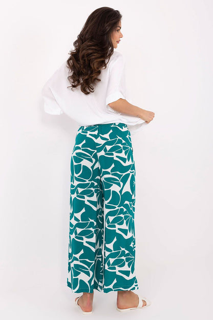 Women's Green, Black, and Blue Women Trousers view 30