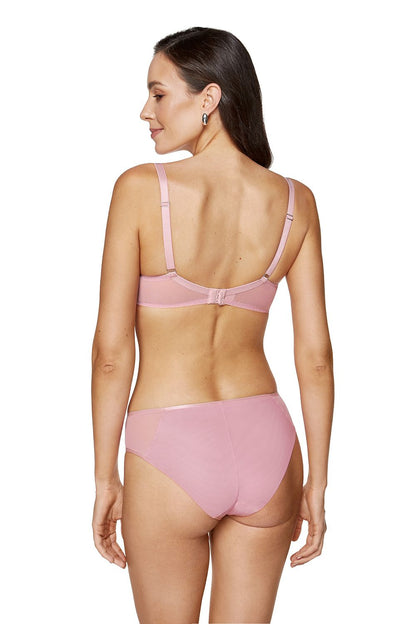 pink satin tulle soft detail view
