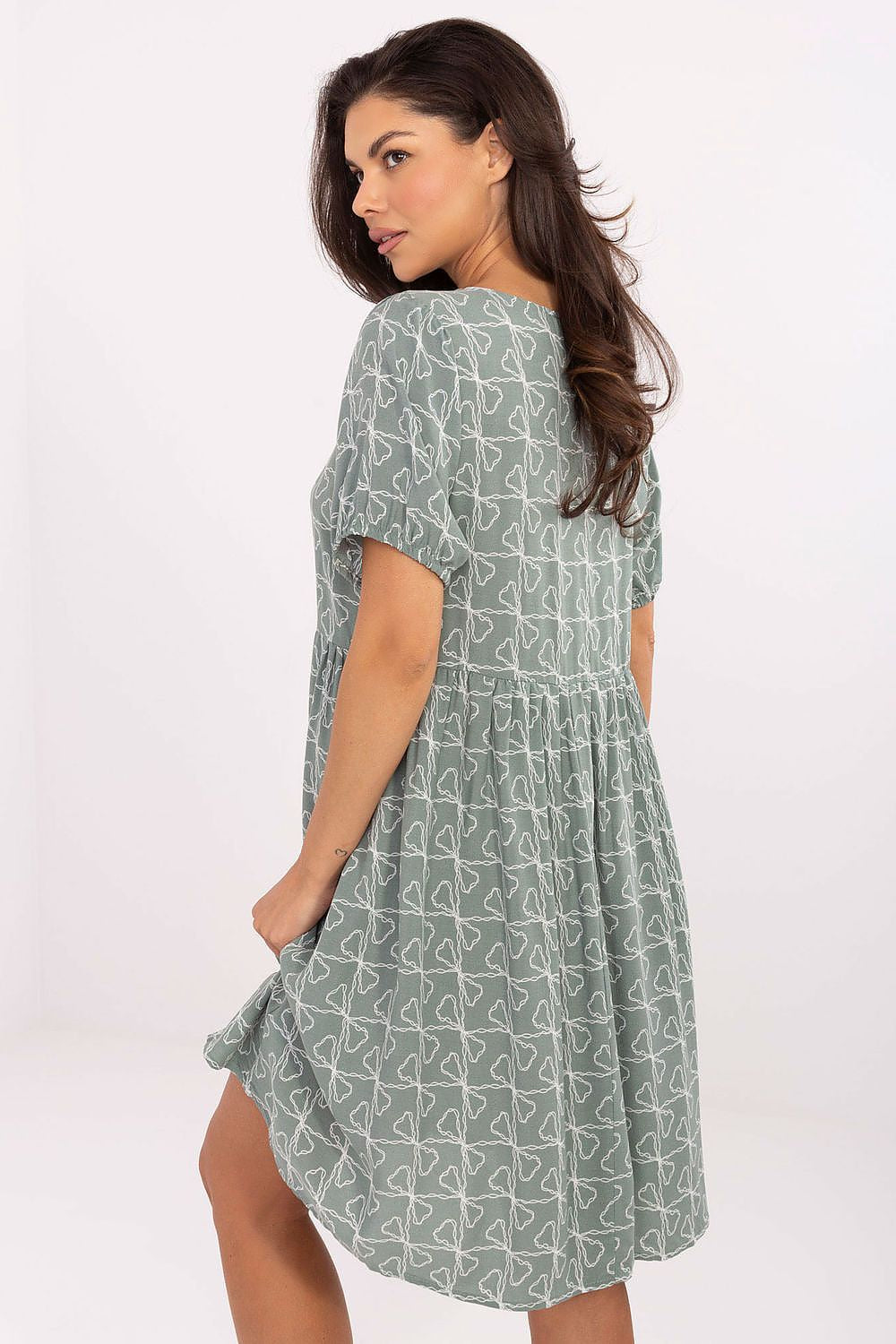 Women's Black, Green, and White Daydress view 6