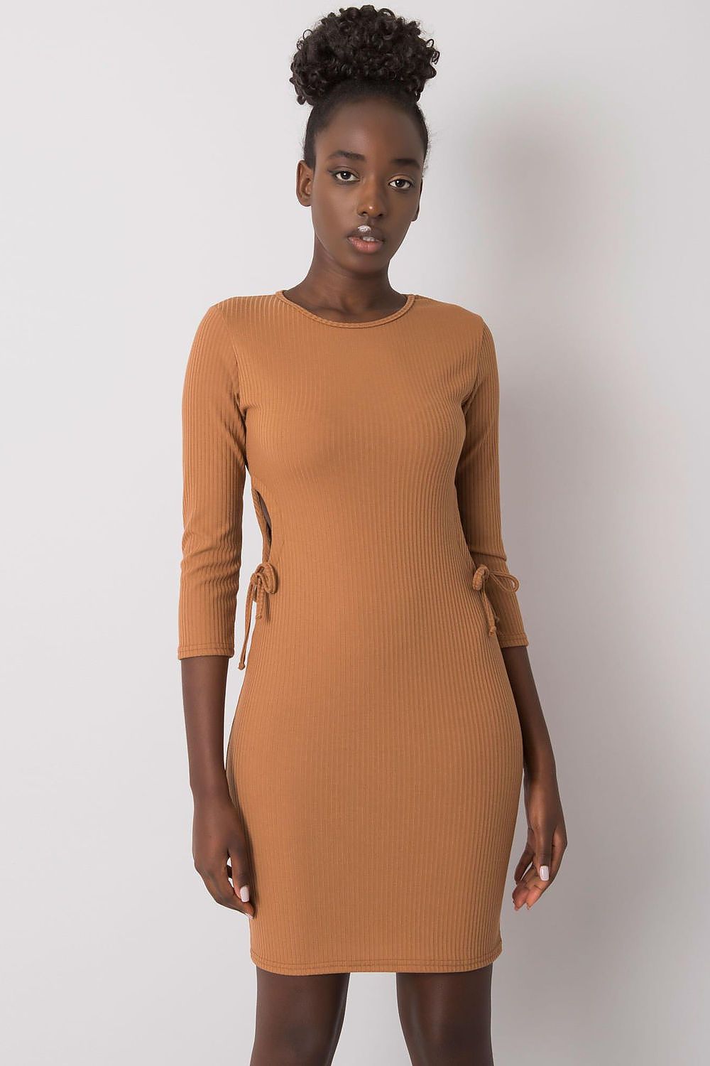 blue ribbed pencil vivid blue ribbed pencil dress – stylish, comfortable & flattering fit for everyday wear view 9