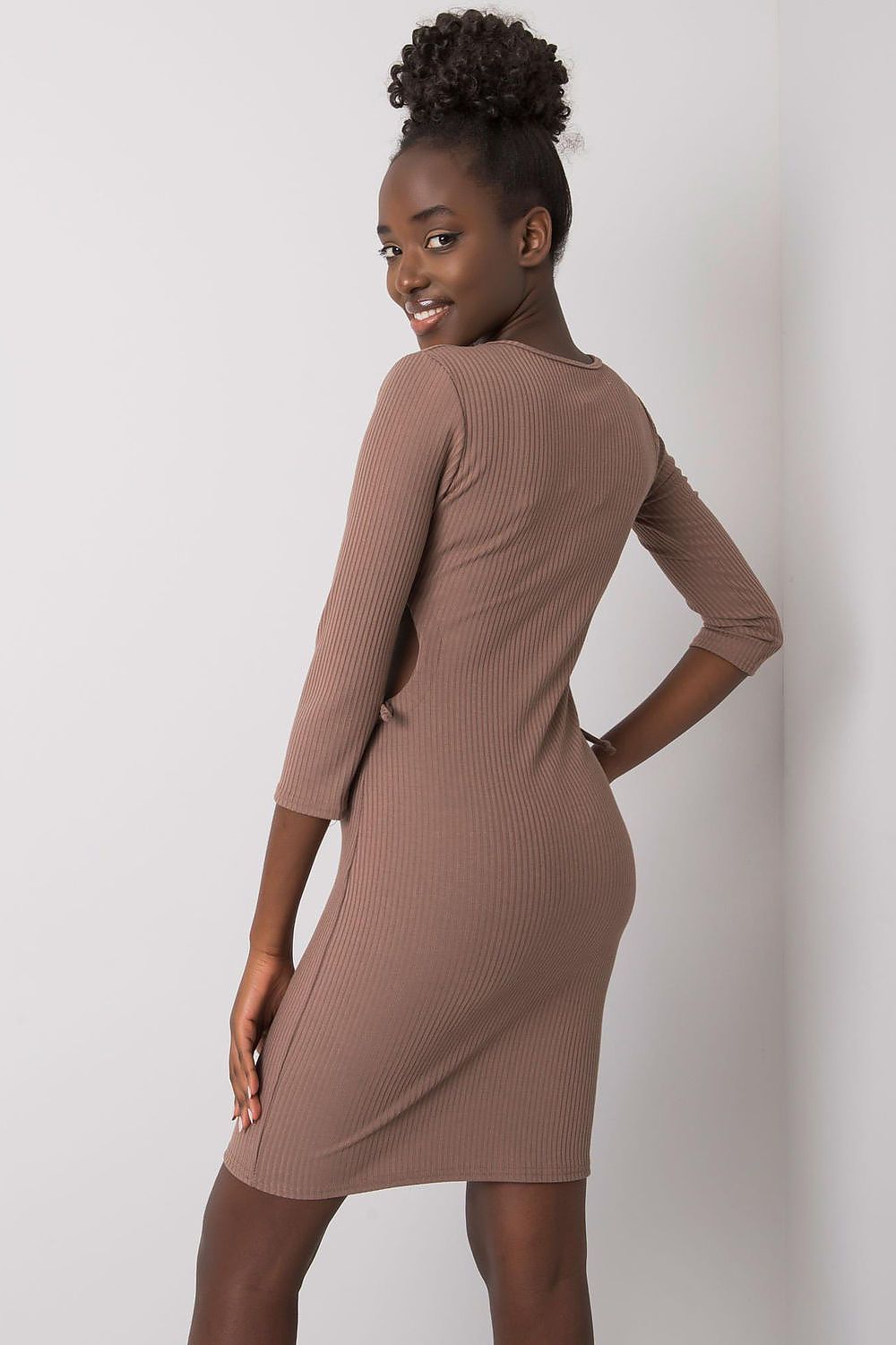 blue ribbed pencil vivid blue ribbed pencil dress – stylish, comfortable & flattering fit for everyday wear view 19