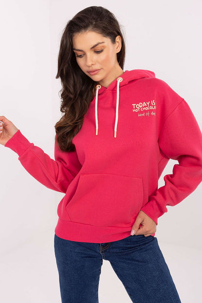 Women's White and Pink Sweatshirt back view