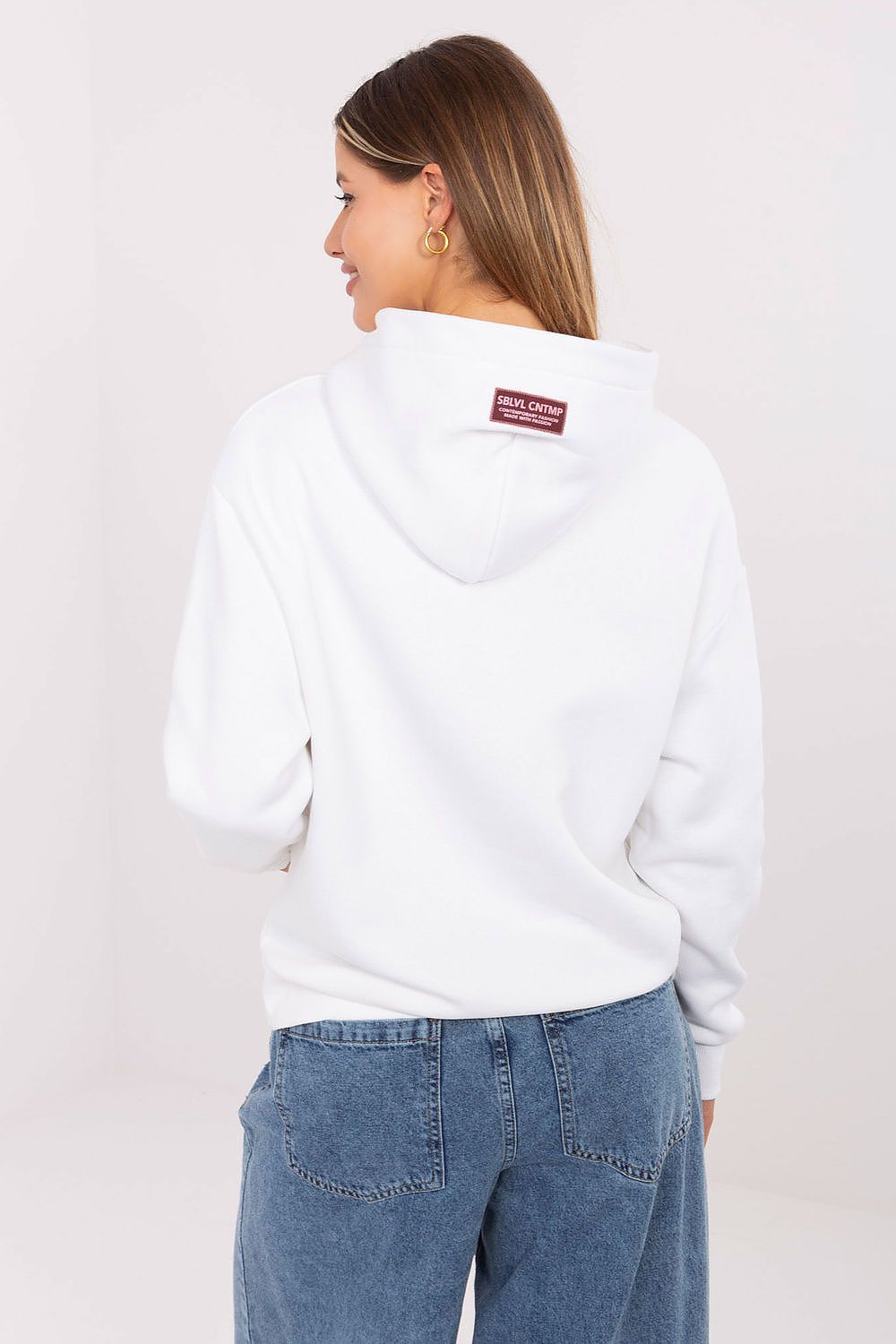 Women's White, Red, and Beige Sweatshirt detail view