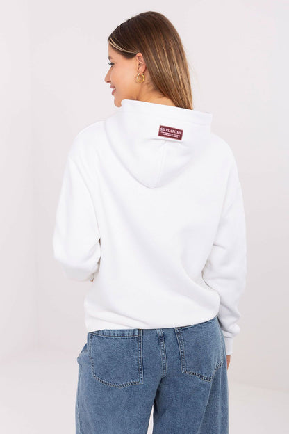 Women's White, Red, and Beige Sweatshirt detail view