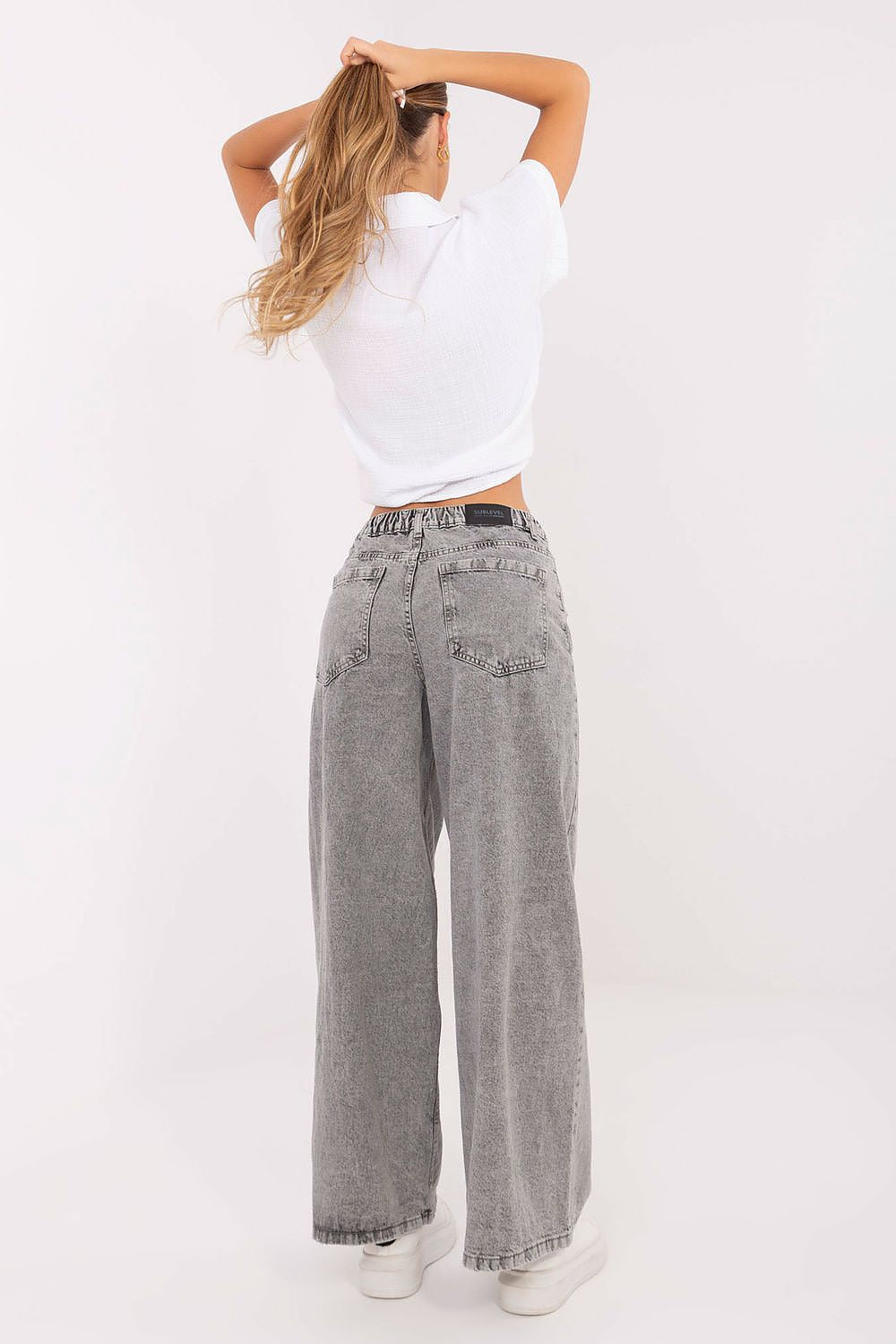Women's Blue and Grey Jeans view 6
