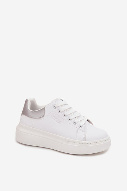 white sport shoes alternate angle