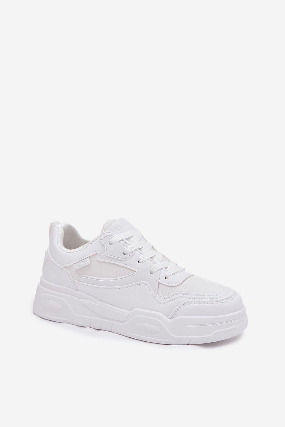 white sport shoes alternate angle