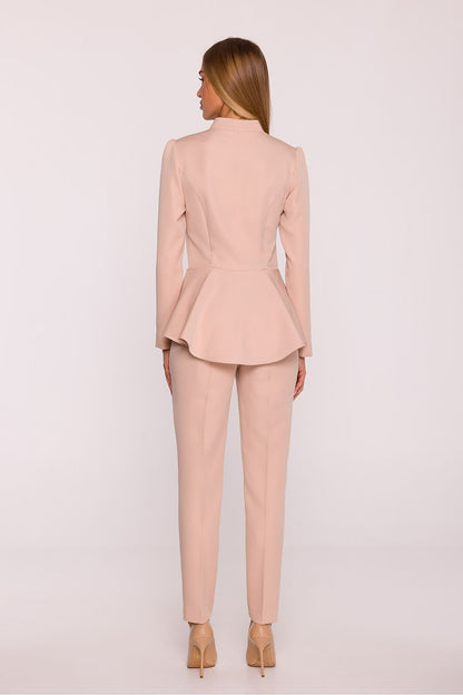 brown long sleeve v-neck suit view 10