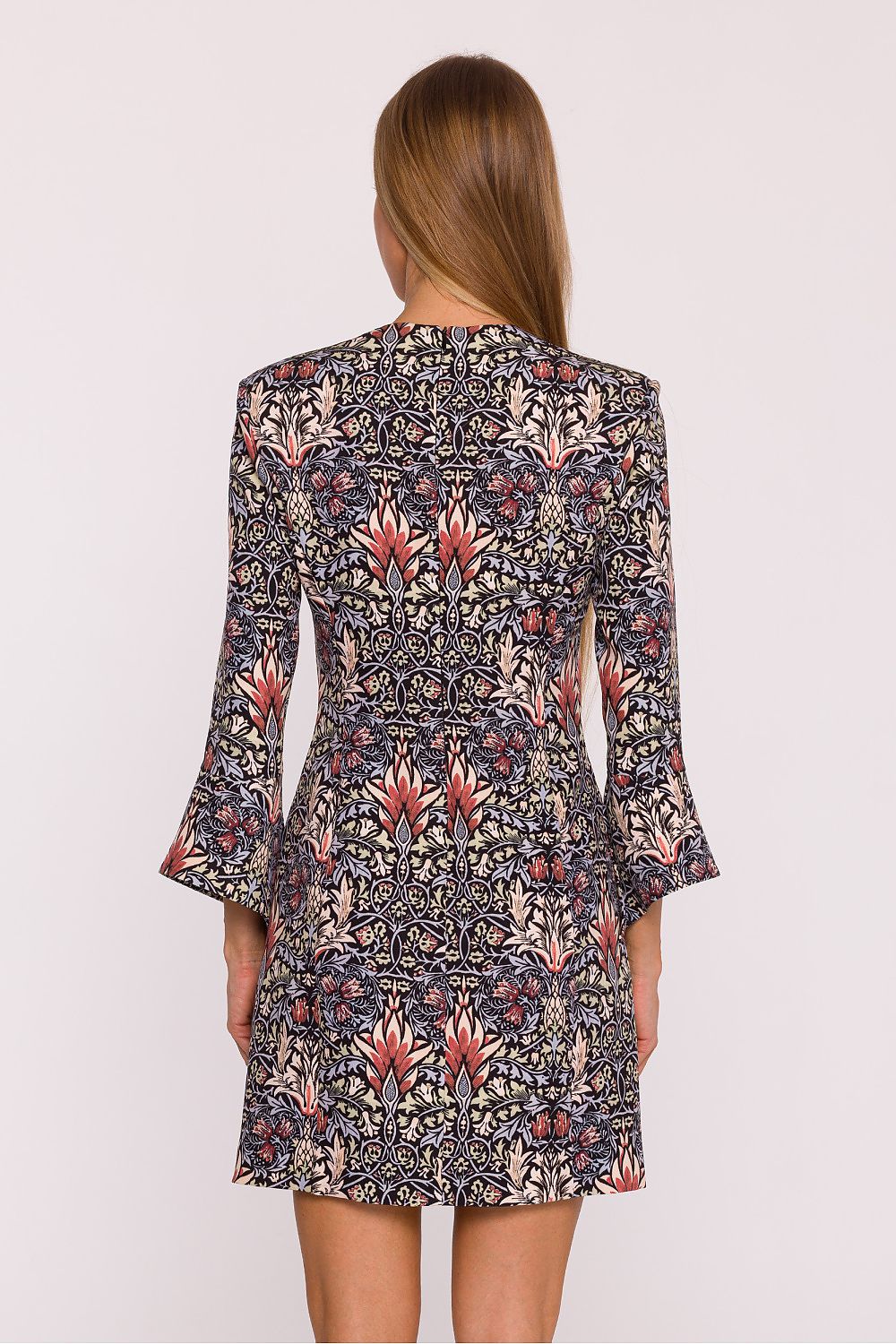 multicolor v-neck mini vibrant multicolor v-neck mini dress with floral print – feminine retro style perfect for summer