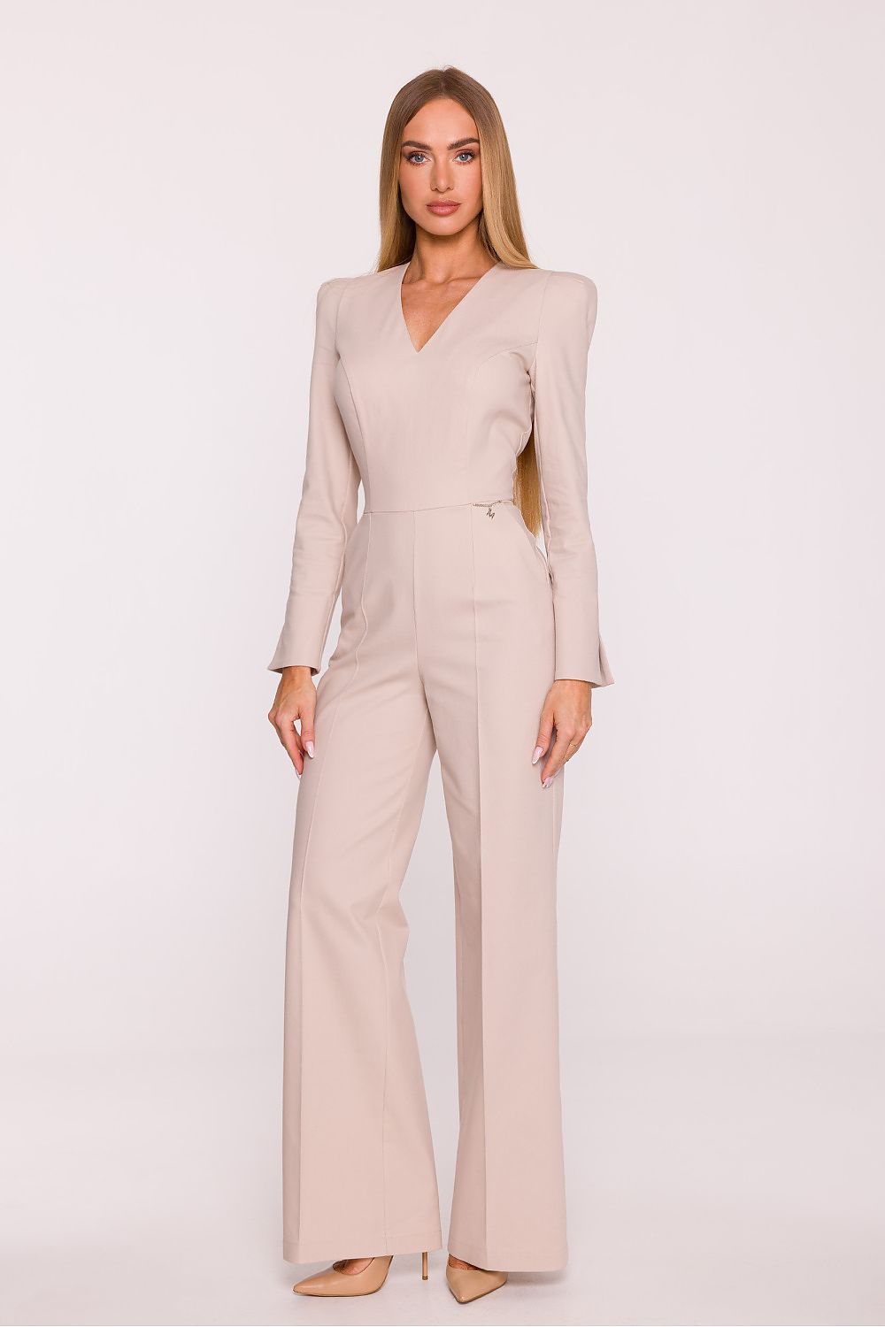 pink flared long sleeve suit view 7