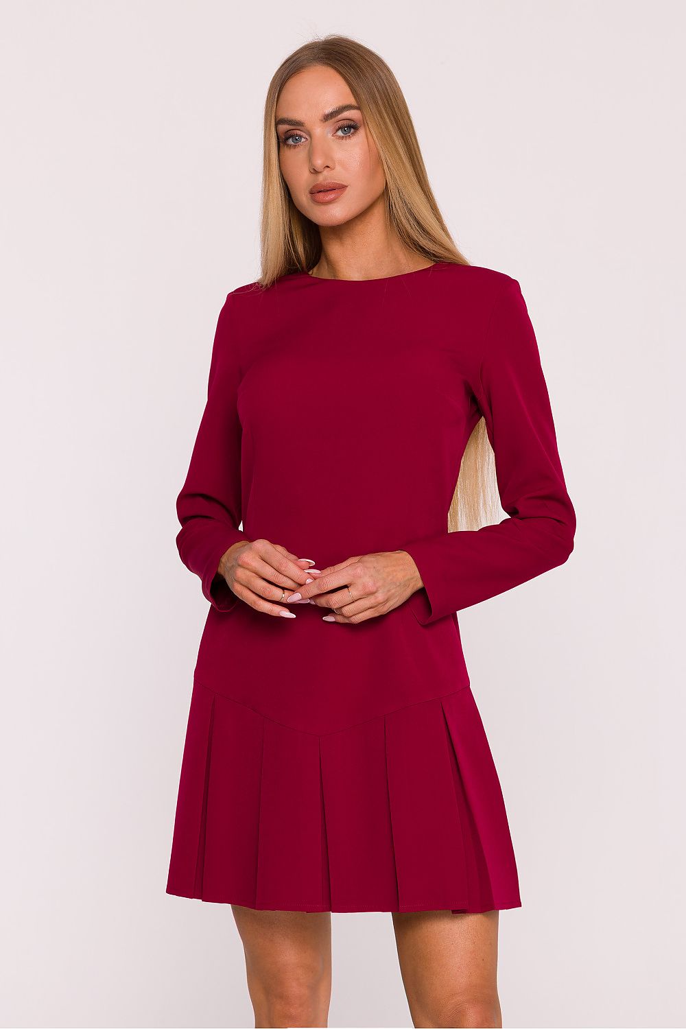 brown long sleeve mini elegant brown long sleeve mini dress – timeless & modern classic view 10