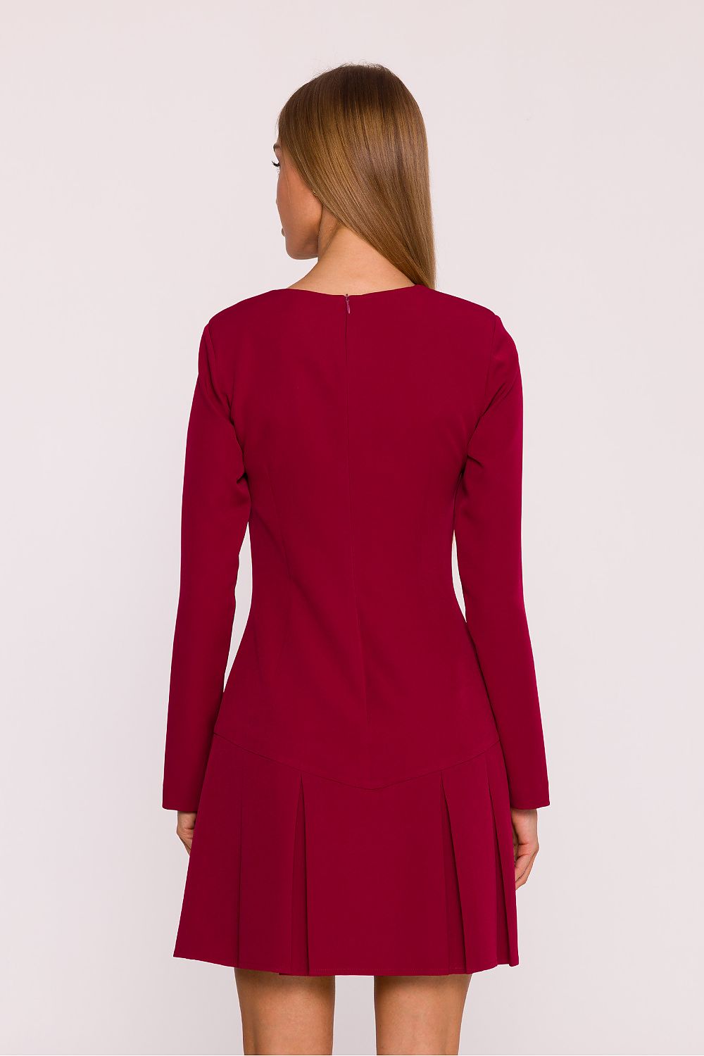 brown long sleeve mini elegant brown long sleeve mini dress – timeless & modern classic view 12