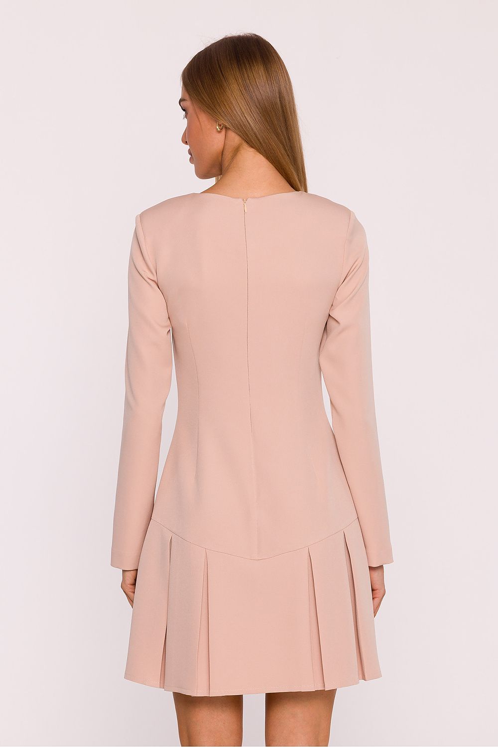 brown long sleeve mini elegant brown long sleeve mini dress – timeless & modern classic view 15