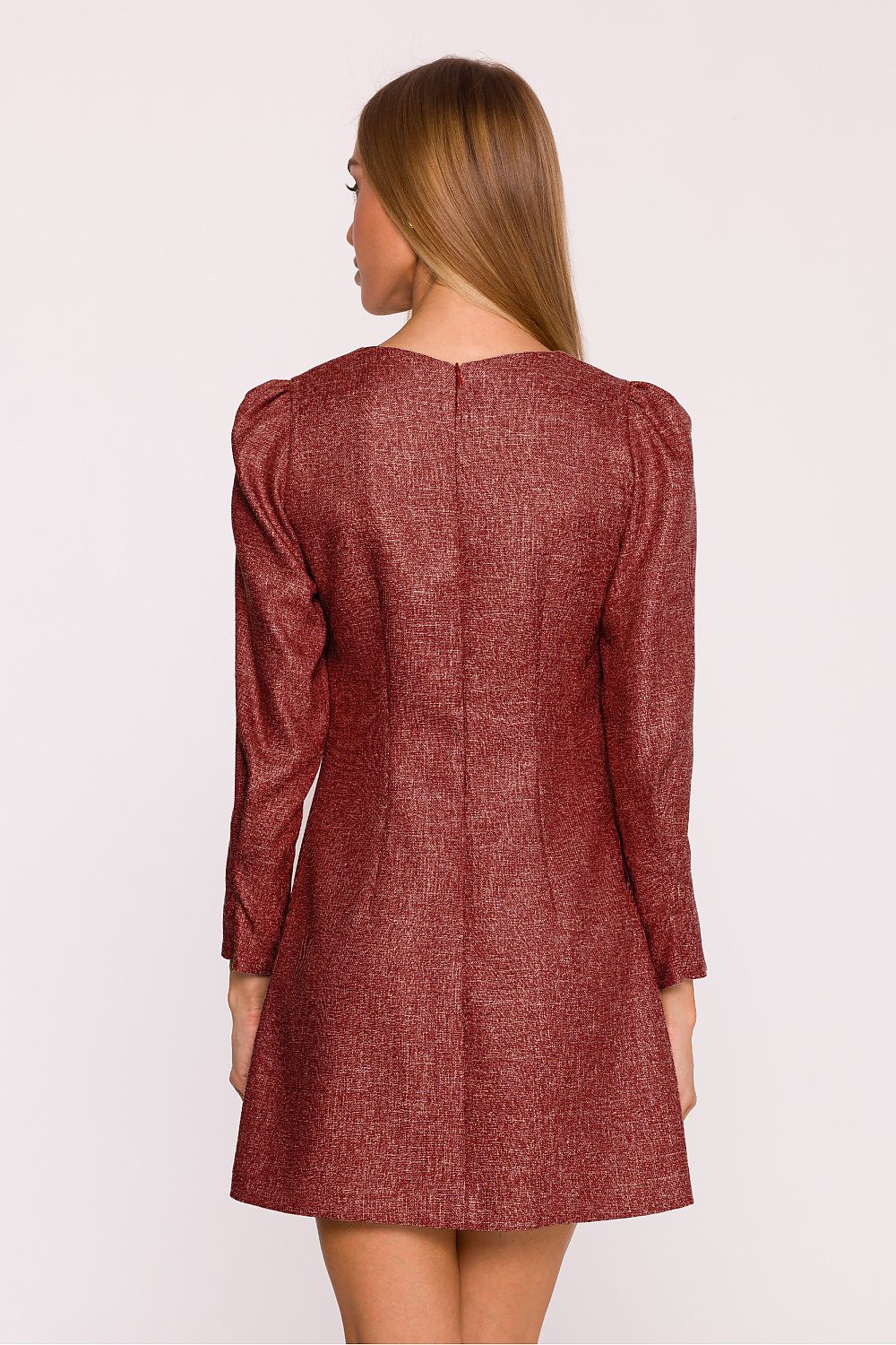 pink long sleeve mini vivid pink long sleeve mini dress with tweed elegance | chic & feminine style for every occasion