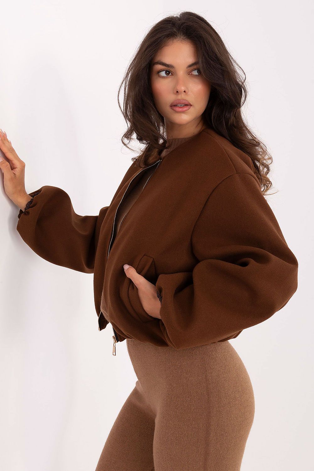 brown jacket alternate angle
