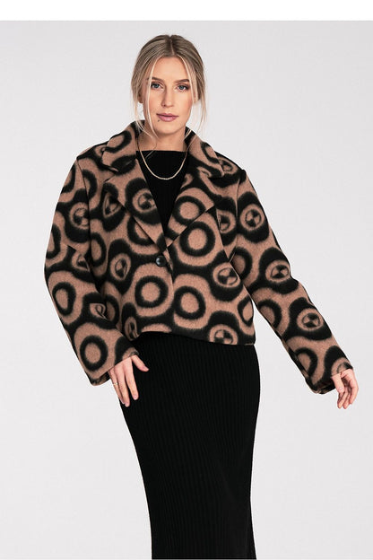 beige jacket front view