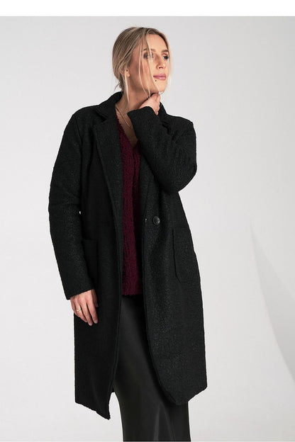black coat front view