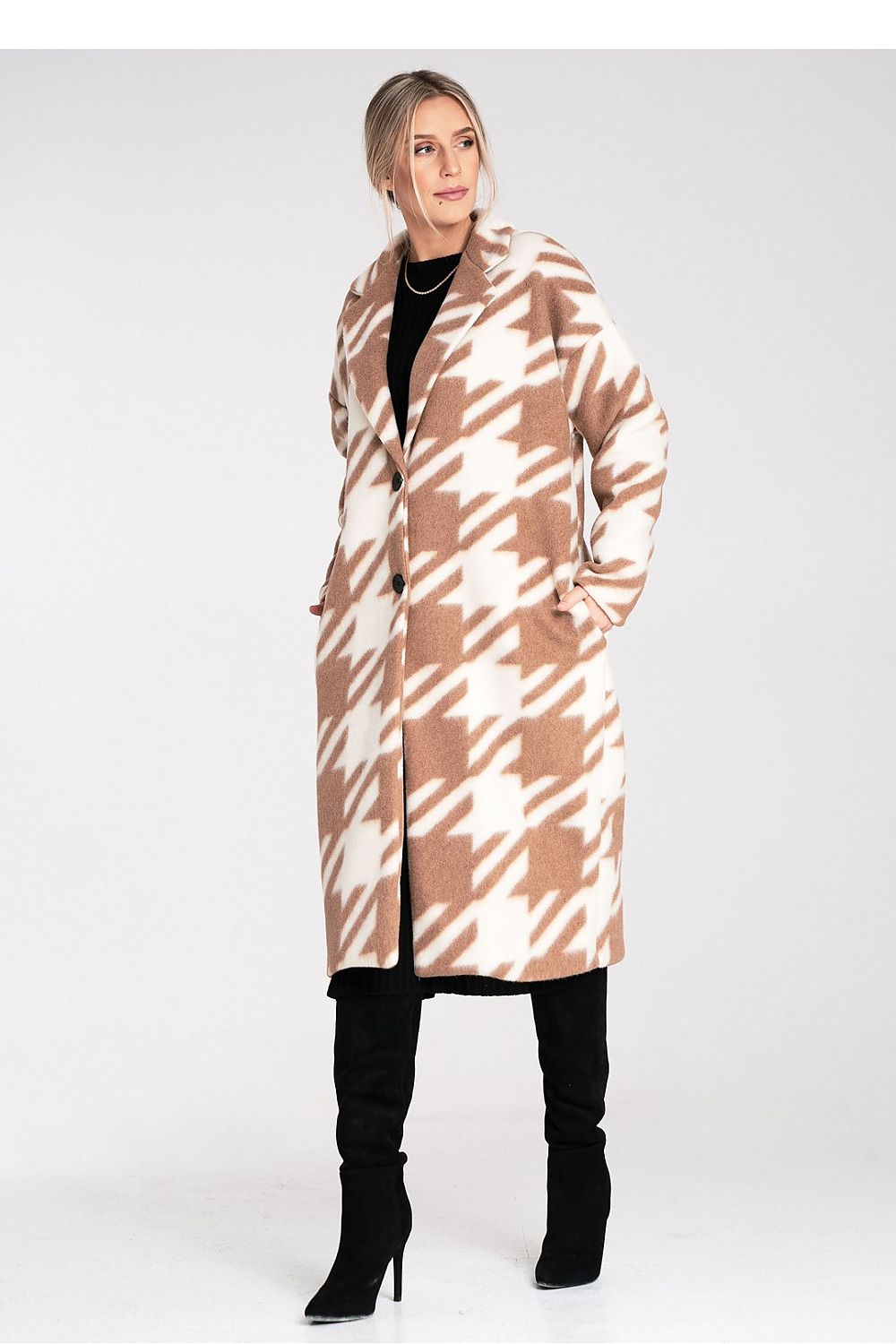 beige coat alternate angle