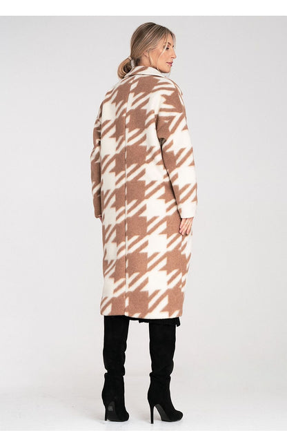 beige coat detail view