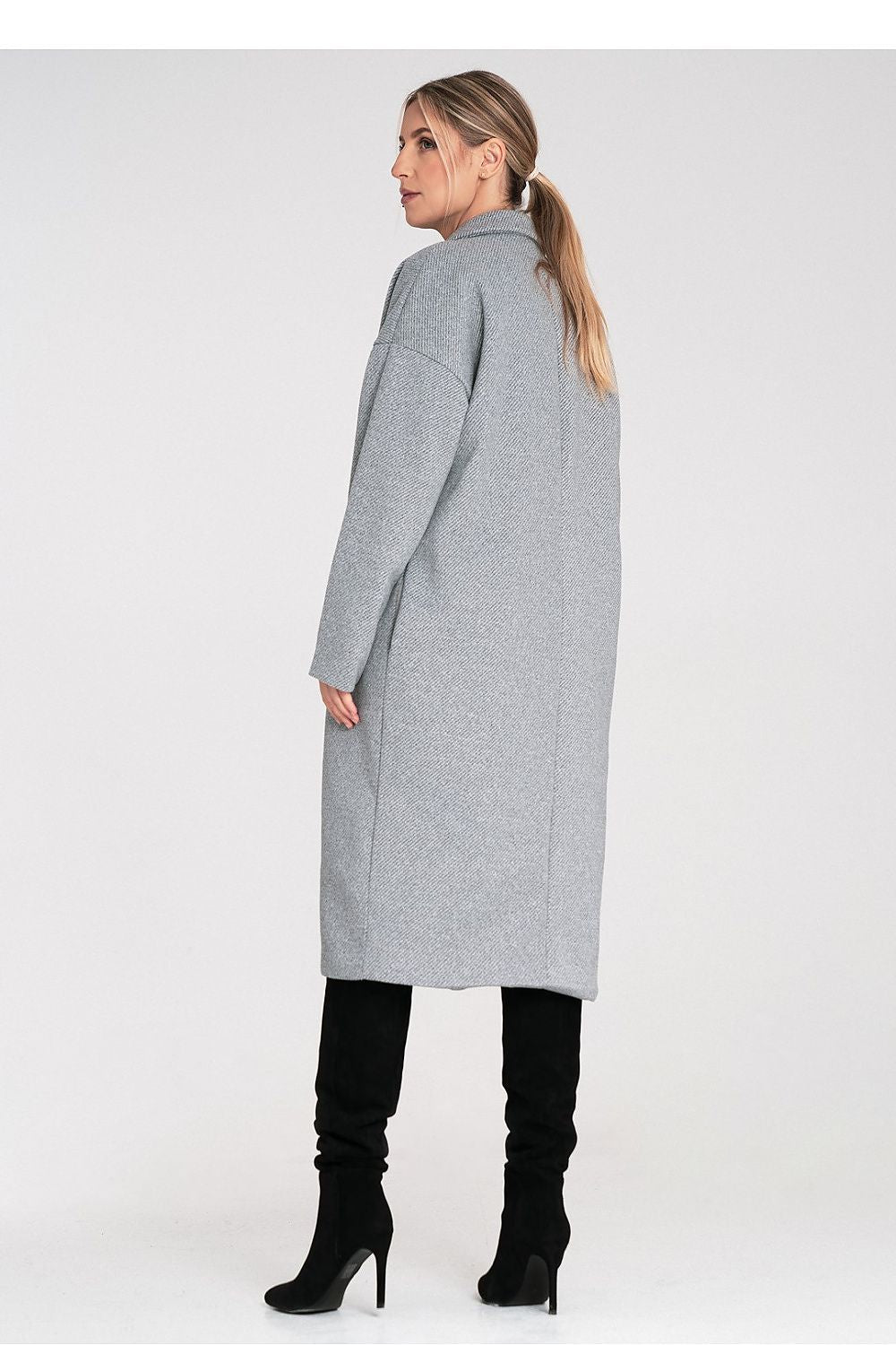 grey coat detail view